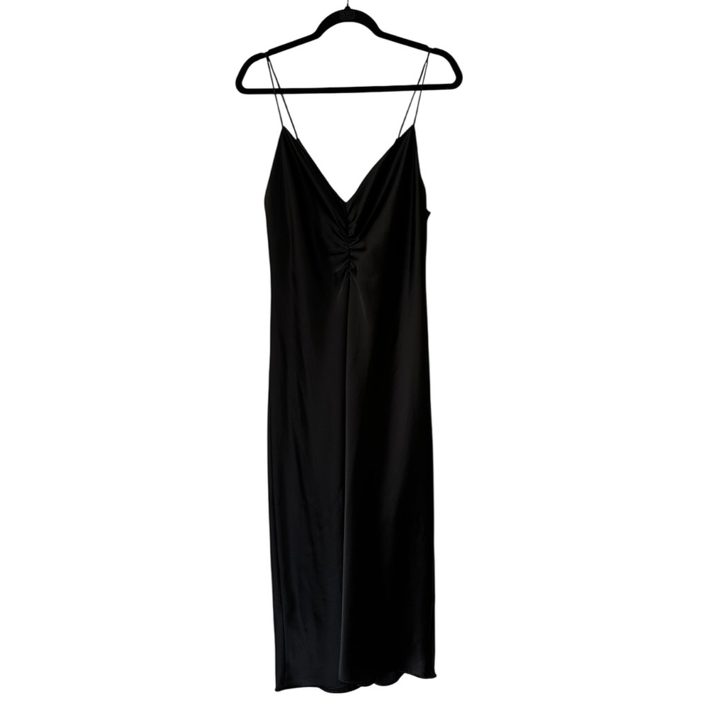 Zara Black Satin Dress